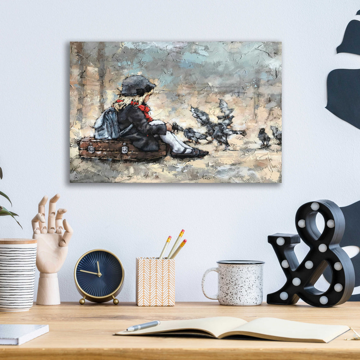 Epic Art 'Waiting for the Train' by Alexander Gunin, Acrylic Glass Wall Art,16x12