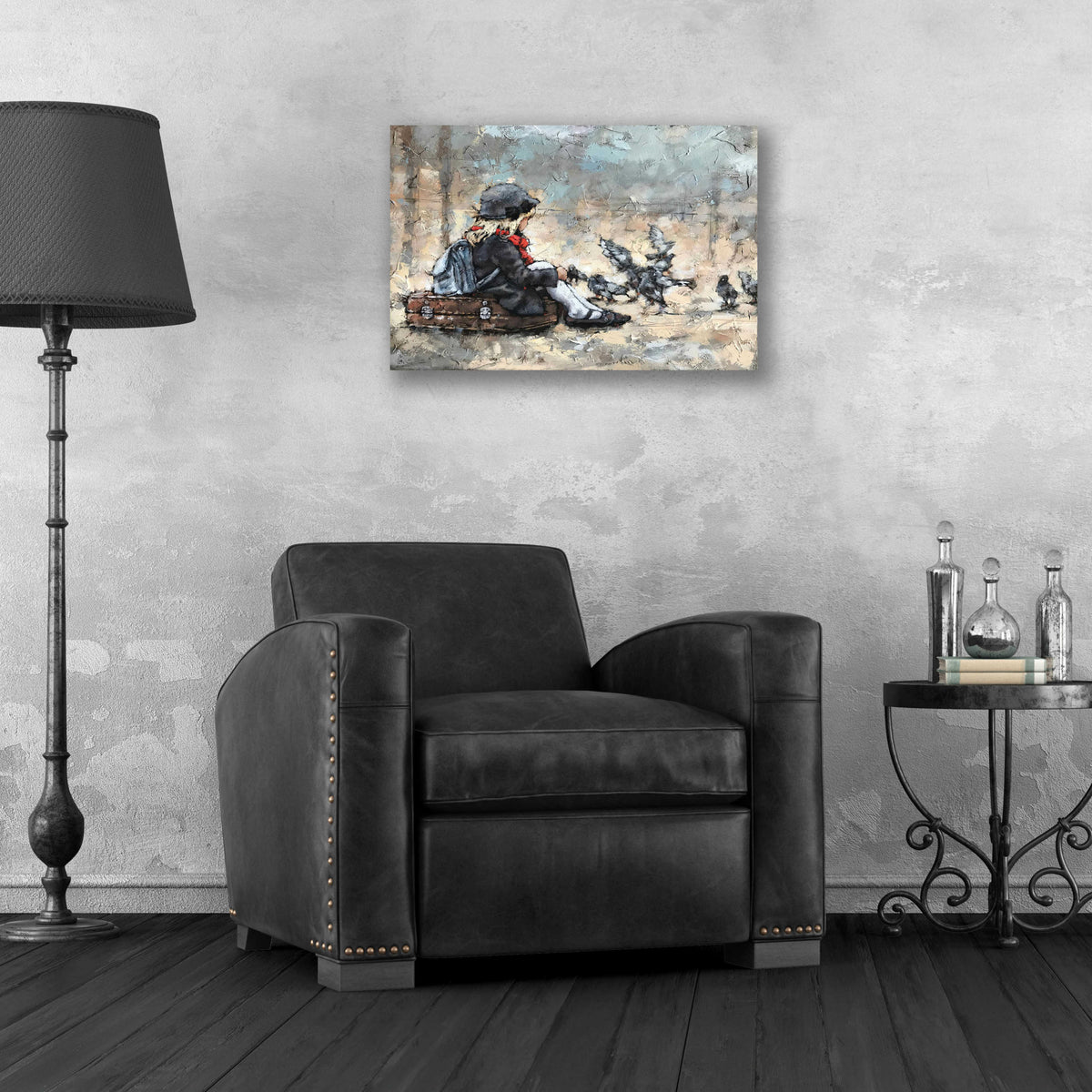Epic Art 'Waiting for the Train' by Alexander Gunin, Acrylic Glass Wall Art,24x16