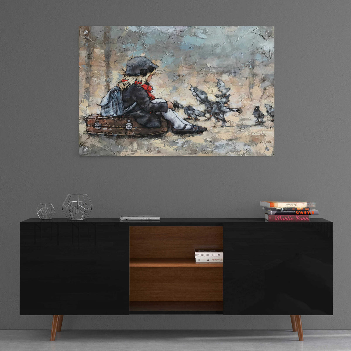 Epic Art 'Waiting for the Train' by Alexander Gunin, Acrylic Glass Wall Art,36x24