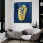 Indigo Sea Treasure VII by Carol Robinson - 36x36 acrylic wall art in a room