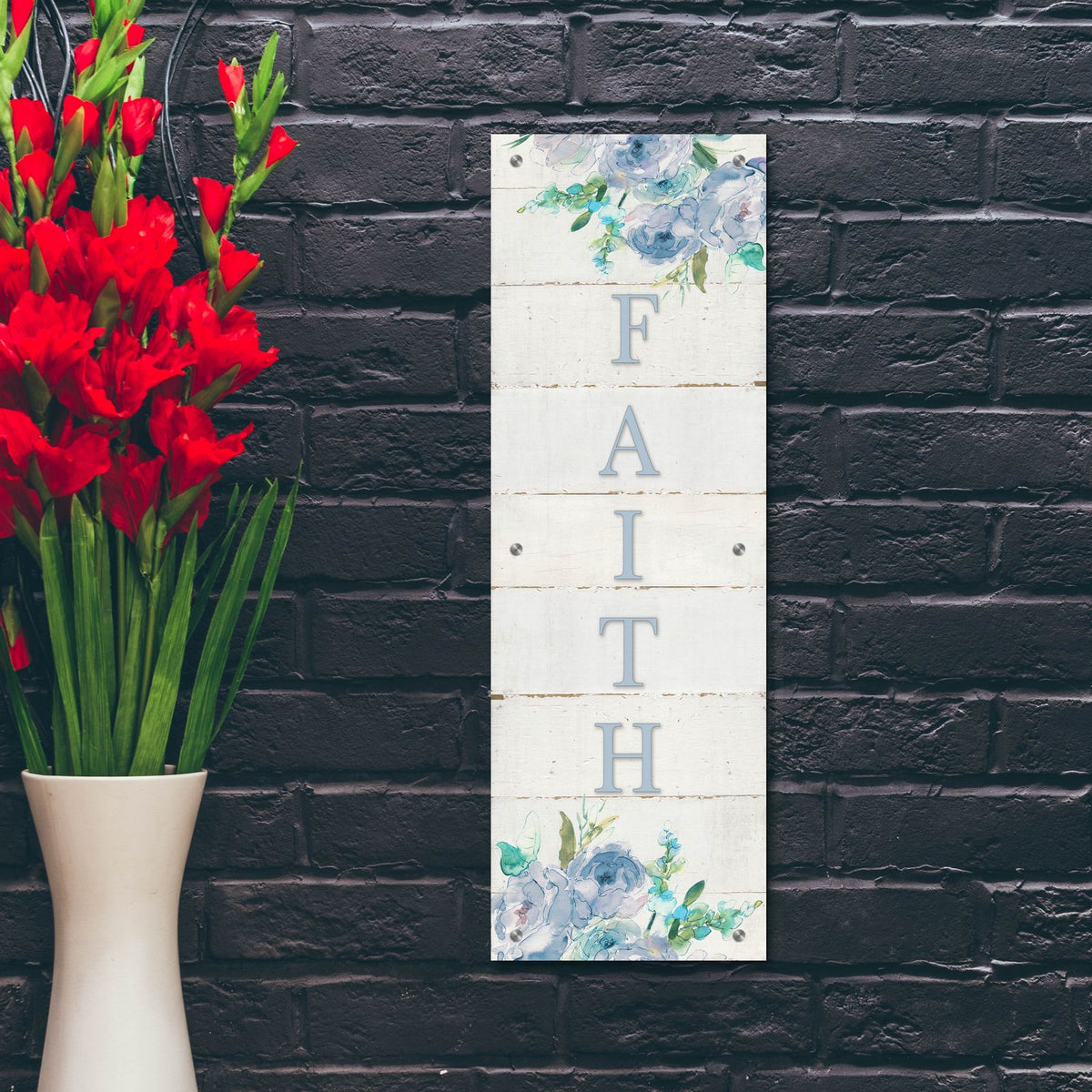 Faith by Carol Robinson - 12x36 acrylic wall art in a room