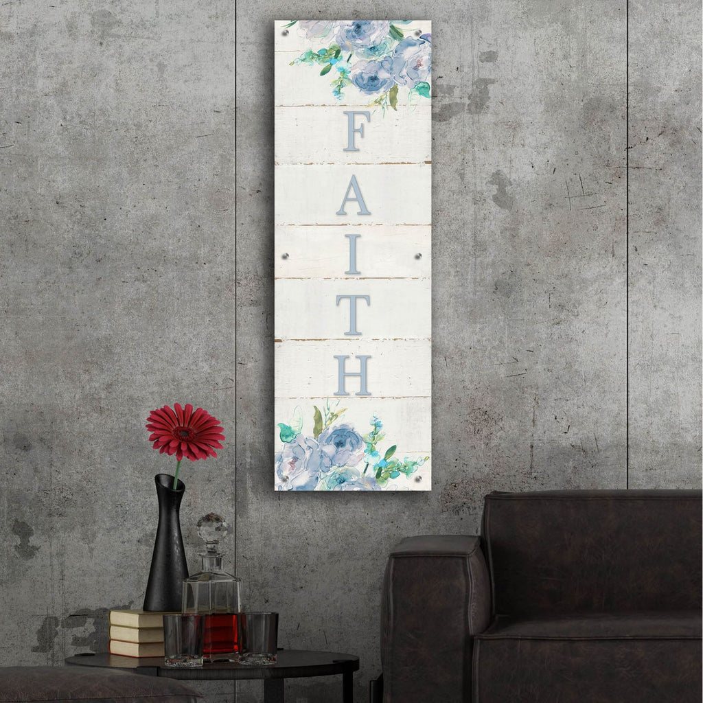 Faith by Carol Robinson - 16x48 acrylic wall art in a room