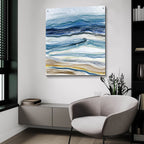 Ocean's Movement by Carol Robinson - 36x36 acrylic wall art in a room