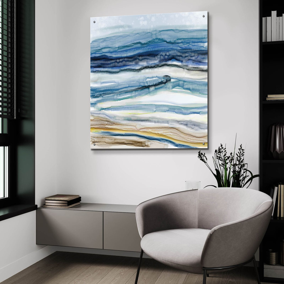 Ocean's Movement by Carol Robinson - 36x36 acrylic wall art in a room
