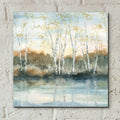 Birch Riverbank by Carol Robinson - 12x12 acrylic wall art in a room