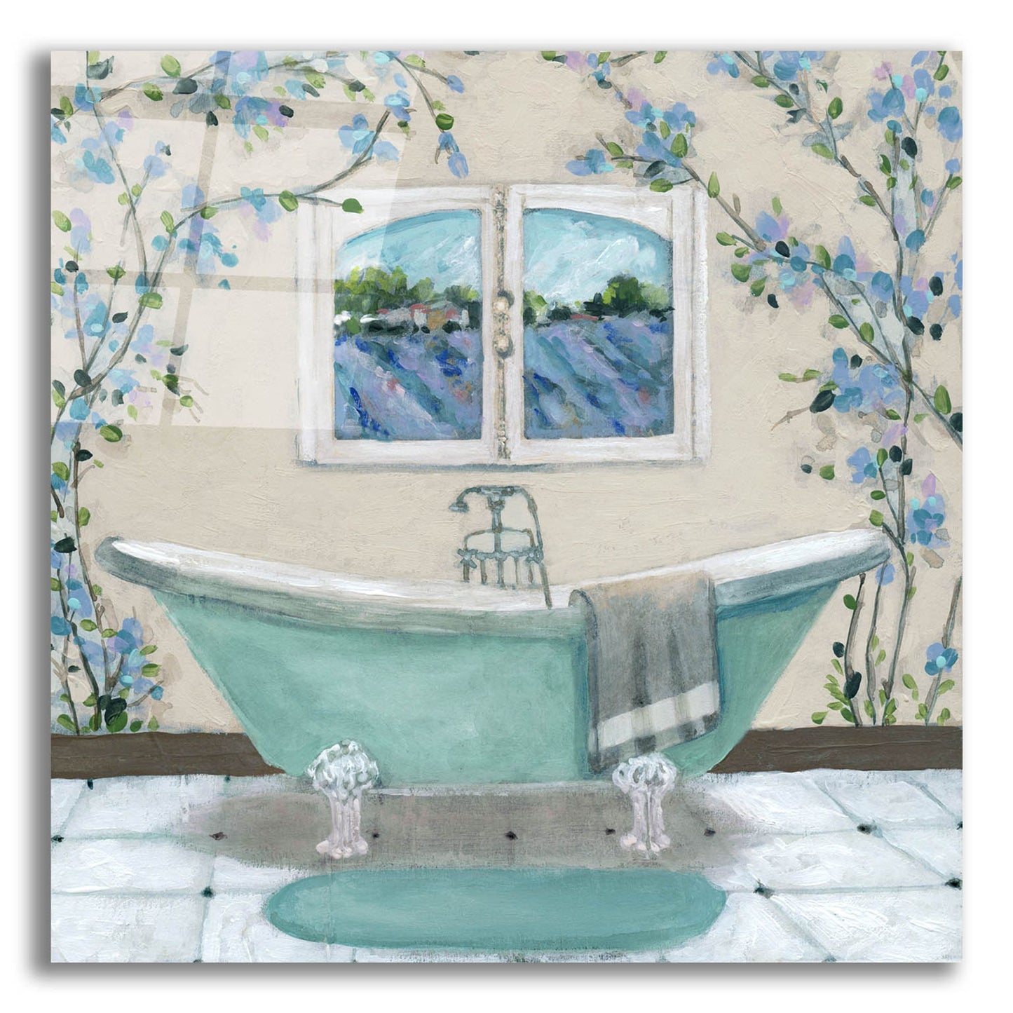 Epic Art 'Tuscany Bath I' by Carol Robinson, Acrylic Glass Wall Art