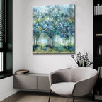 Treetop Mist by Carol Robinson - 36x36 acrylic wall art in a room