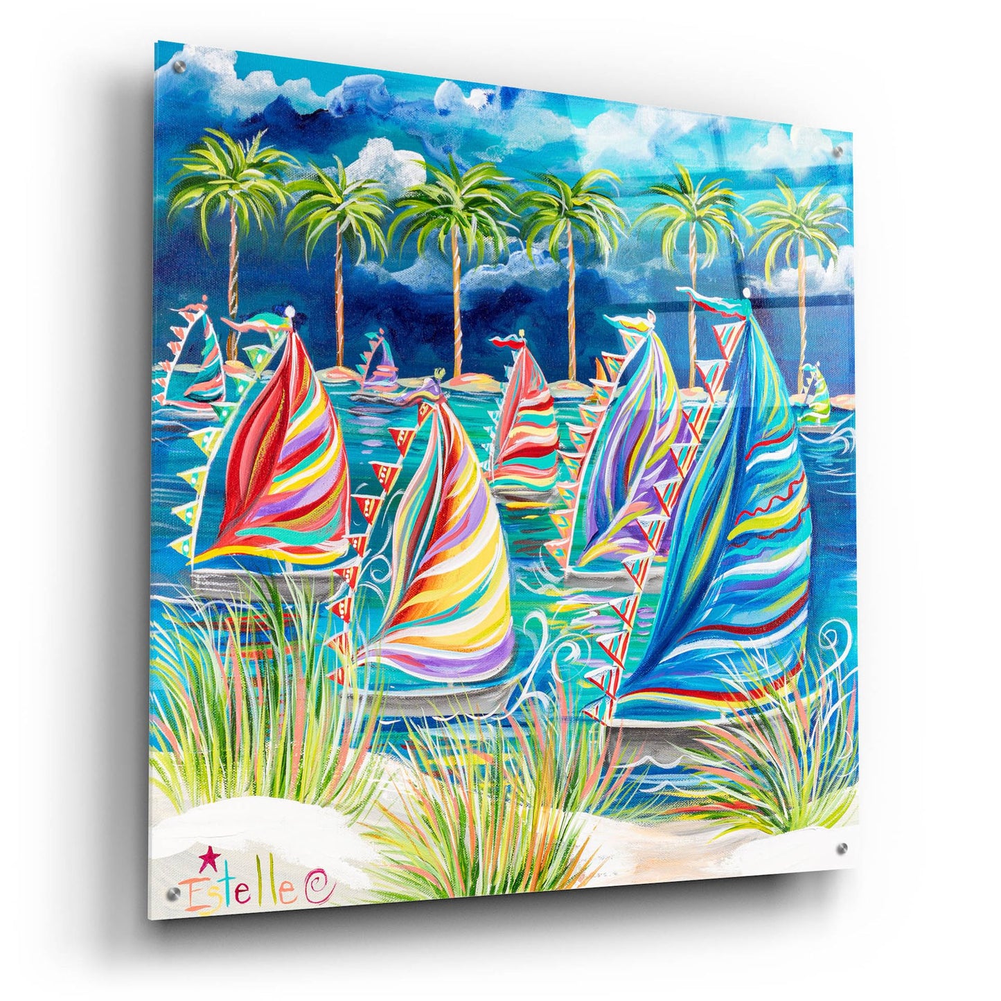 Epic Art 'Come Sail Away' by Estelle Grengs, Acrylic Glass Wall Art,36x36