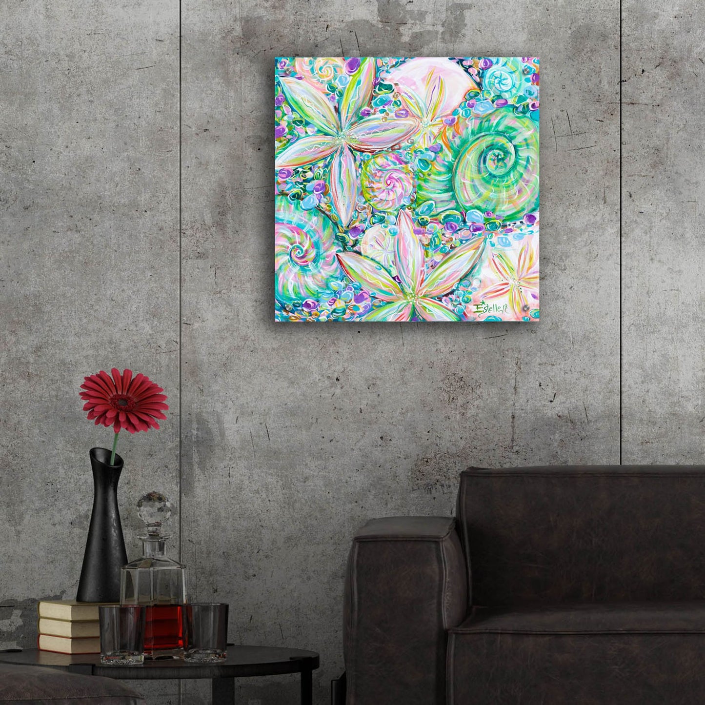 Epic Art 'Beach Jewelry' by Estelle Grengs, Acrylic Glass Wall Art,24x24