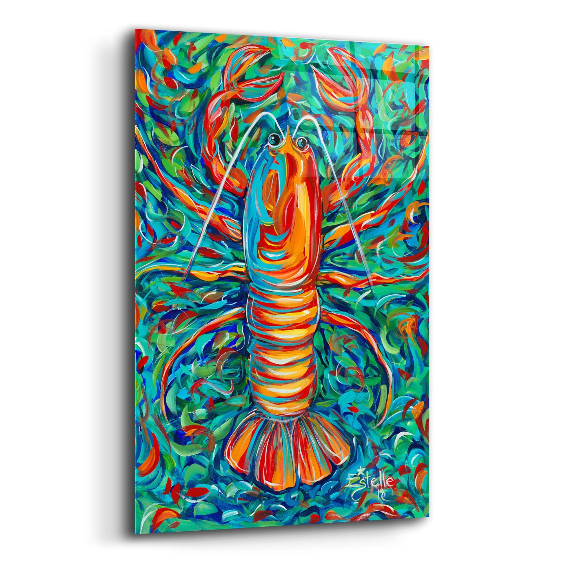 Epic Art 'Lobster' by Estelle Grengs, Acrylic Glass Wall Art,12x16