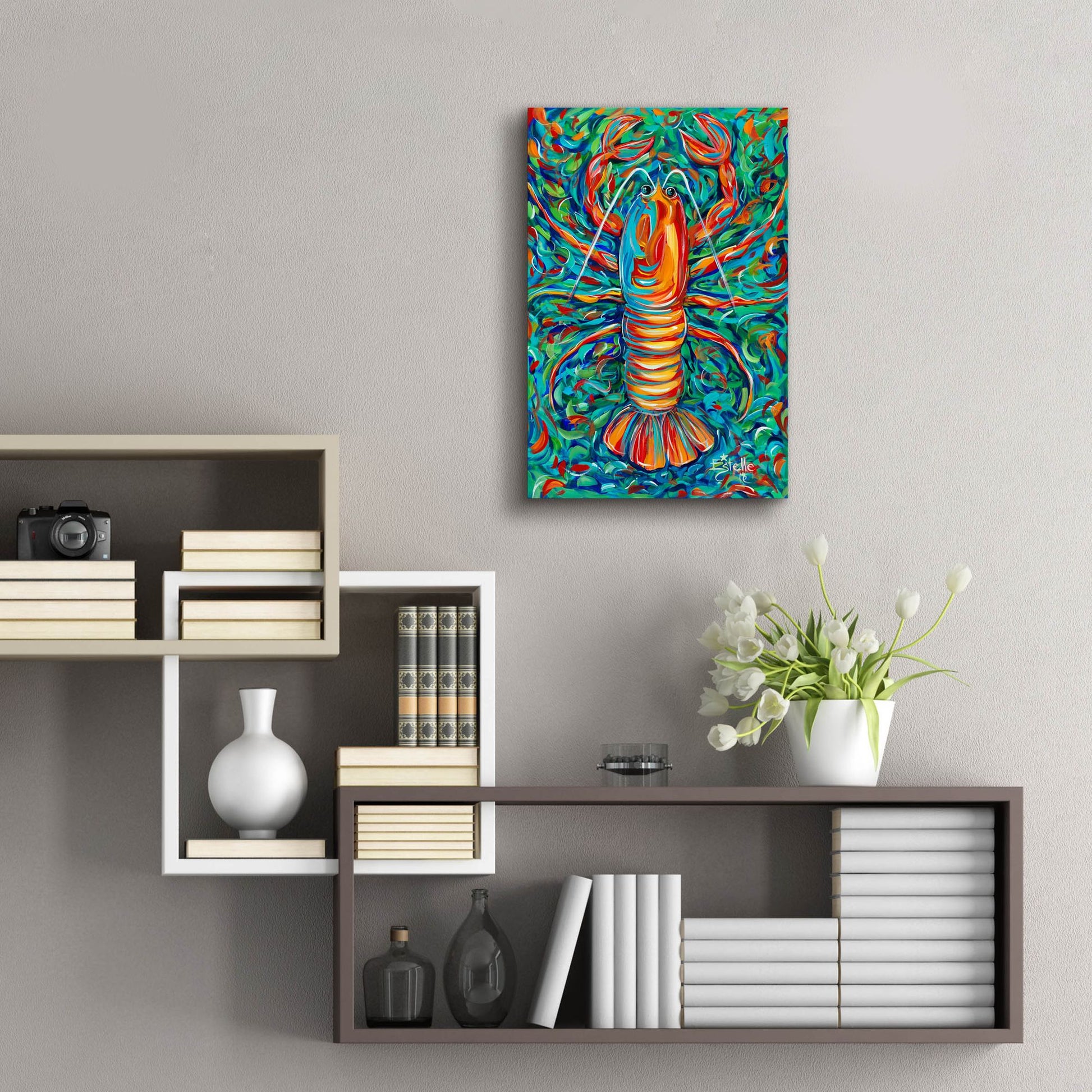 Epic Art 'Lobster' by Estelle Grengs, Acrylic Glass Wall Art,16x24