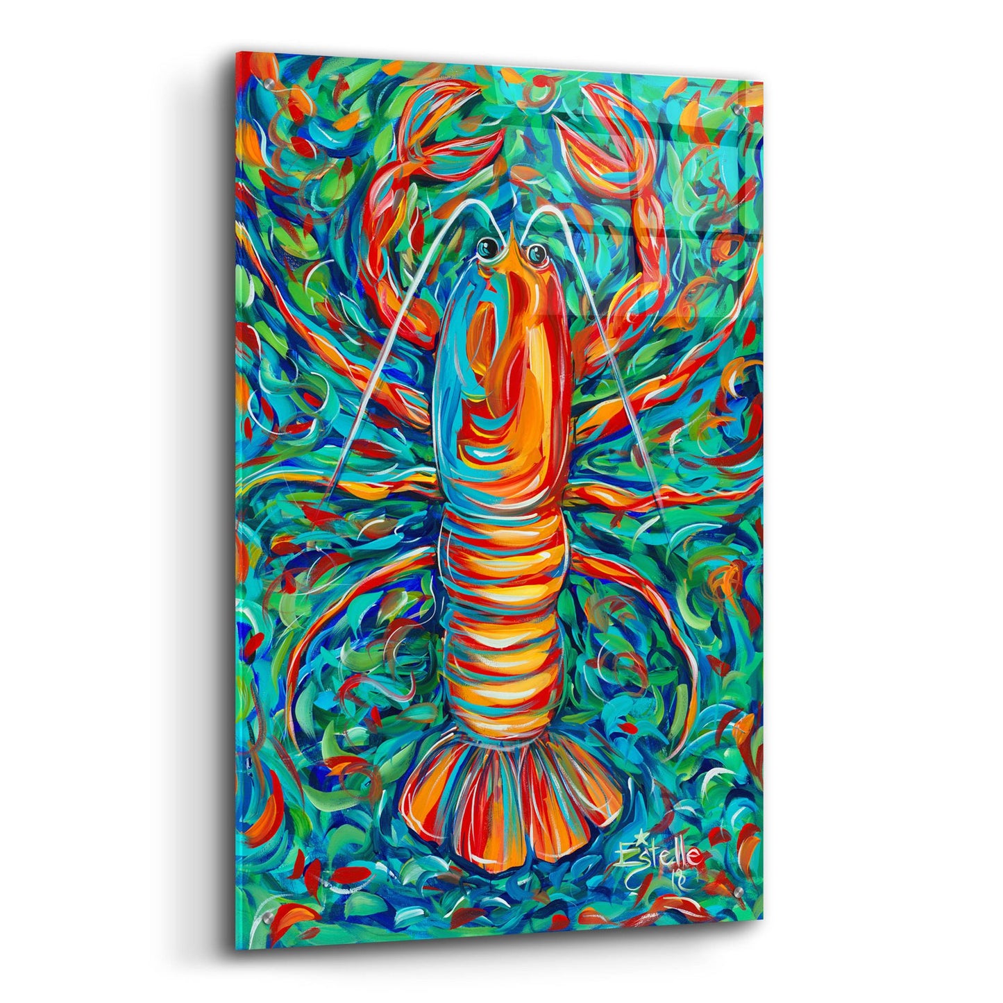 Epic Art 'Lobster' by Estelle Grengs, Acrylic Glass Wall Art,24x36