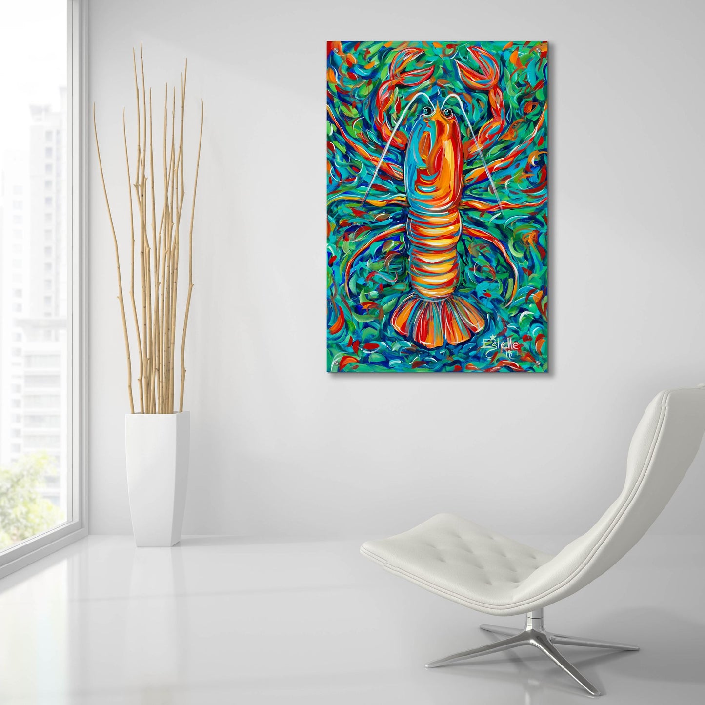 Epic Art 'Lobster' by Estelle Grengs, Acrylic Glass Wall Art,24x36