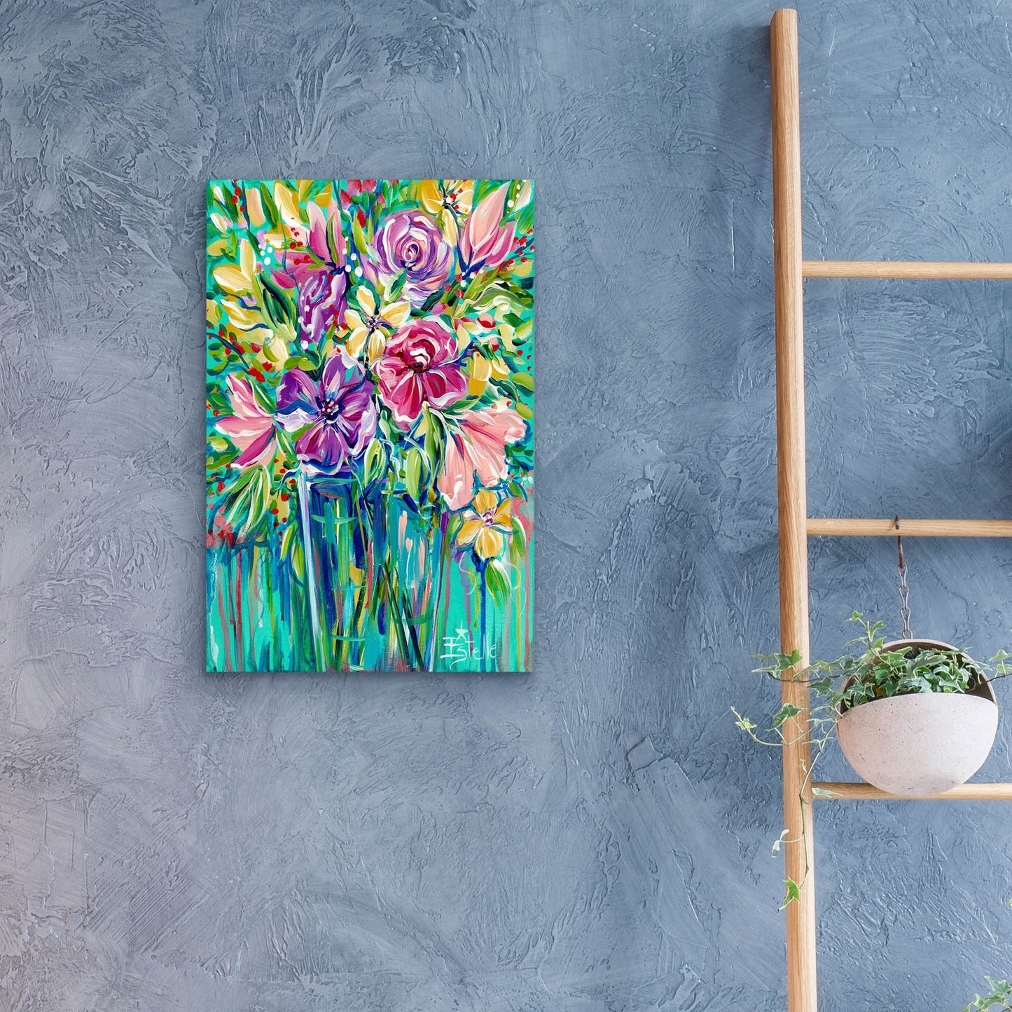 Epic Art 'Flower Gems' by Estelle Grengs, Acrylic Glass Wall Art,16x24