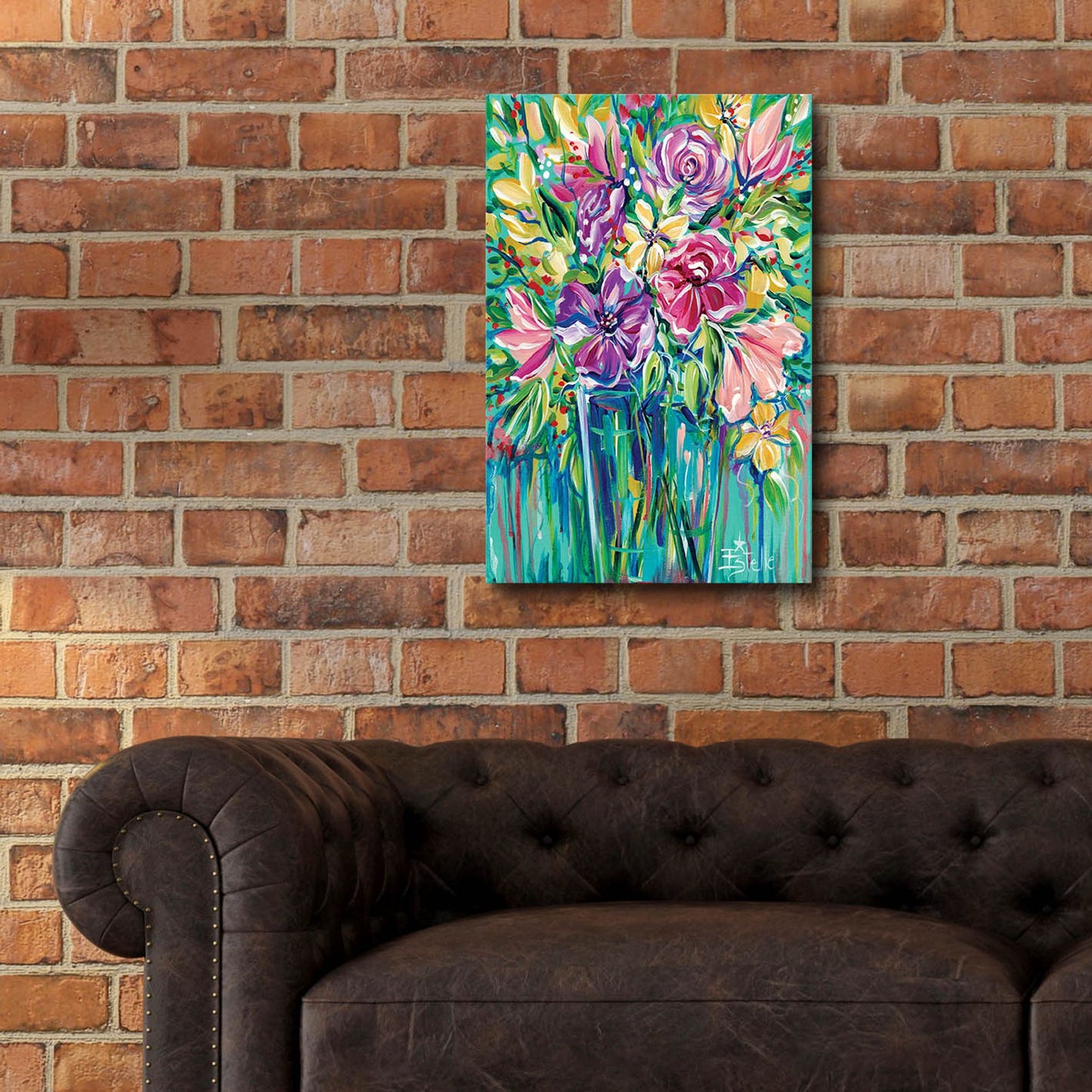 Epic Art 'Flower Gems' by Estelle Grengs, Acrylic Glass Wall Art,16x24