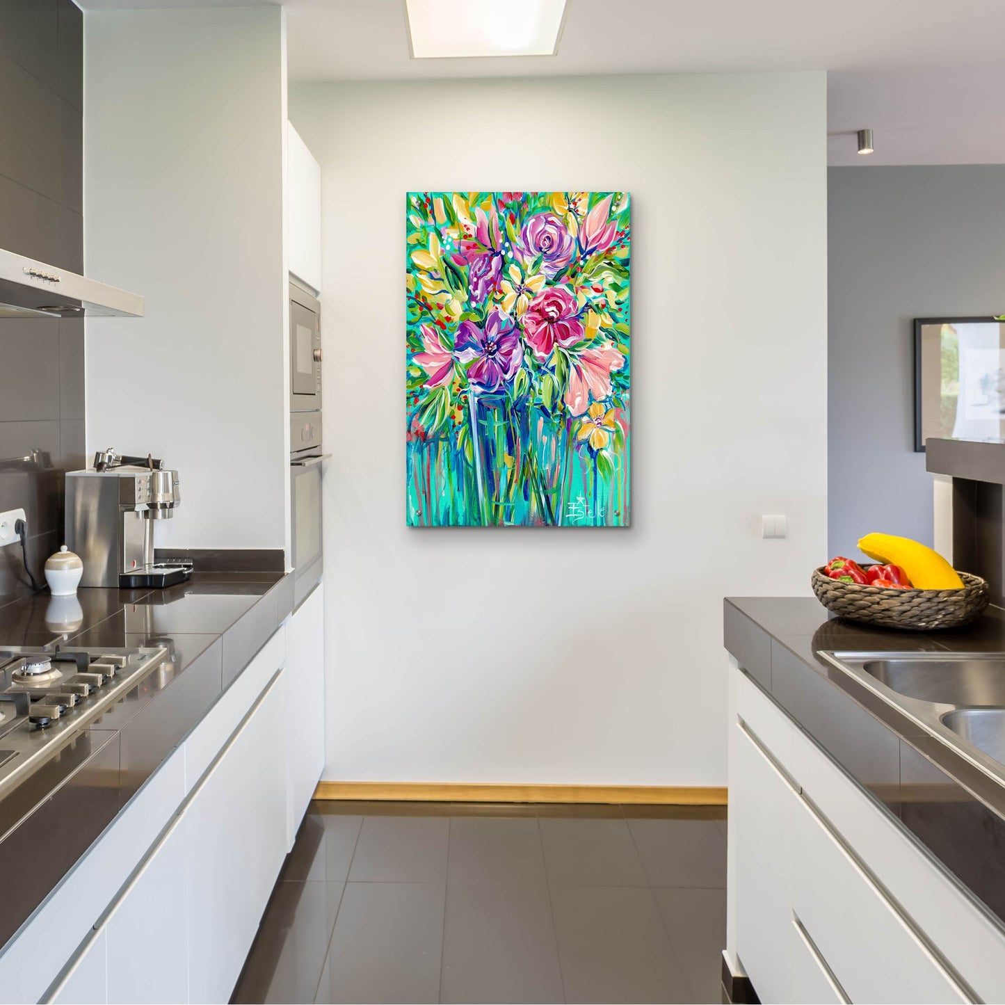 Epic Art 'Flower Gems' by Estelle Grengs, Acrylic Glass Wall Art,24x36