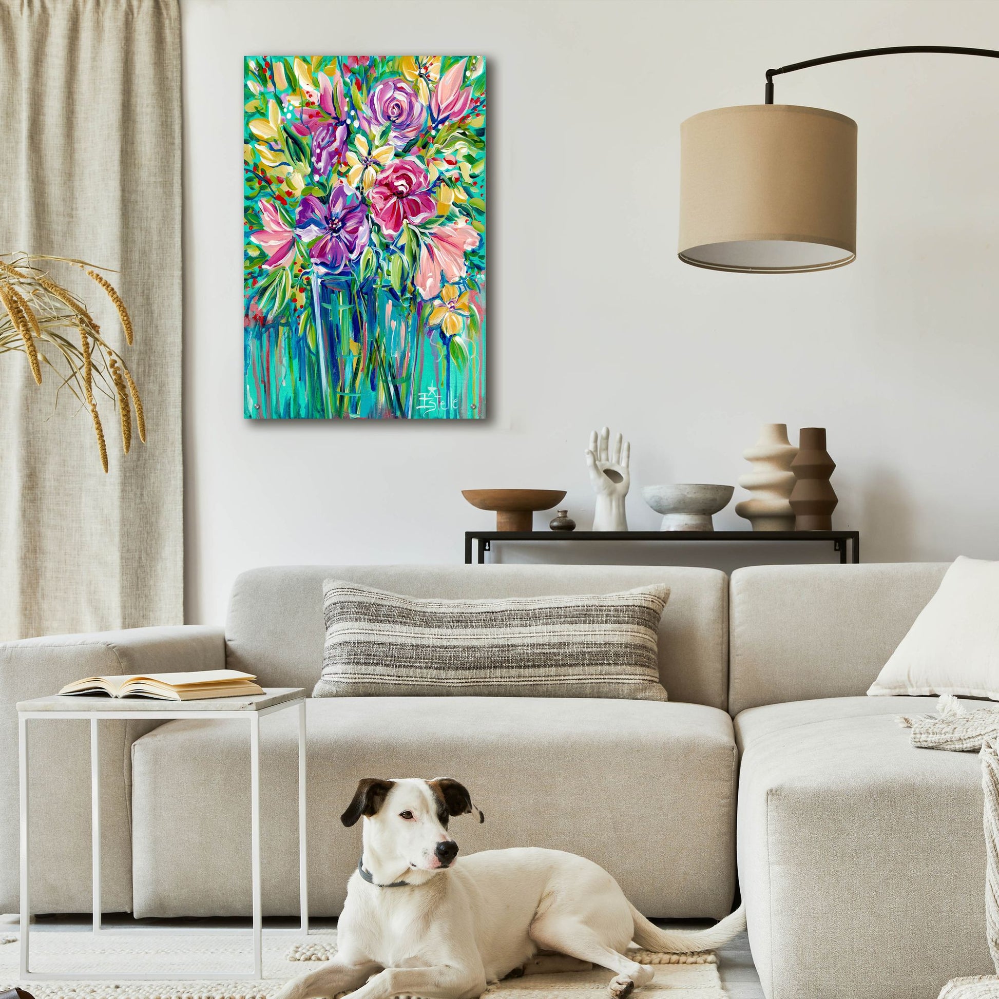 Epic Art 'Flower Gems' by Estelle Grengs, Acrylic Glass Wall Art,24x36