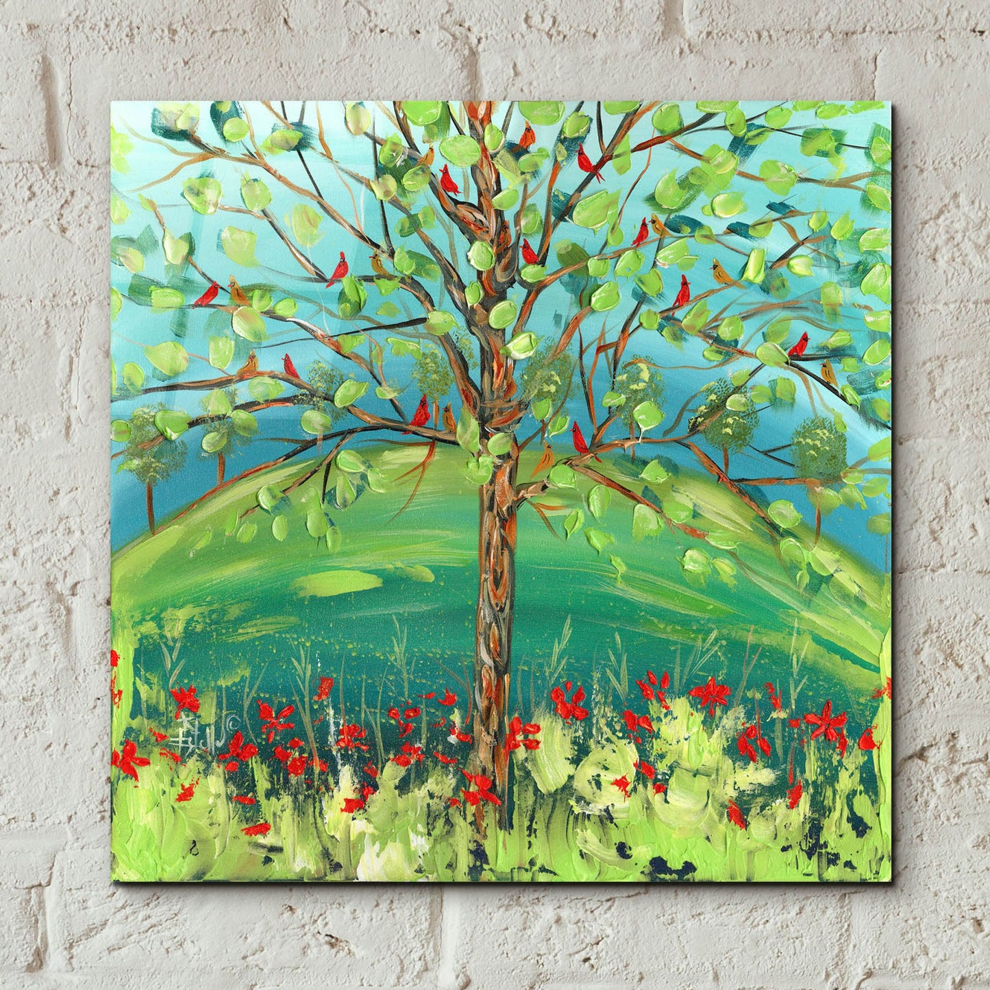 Epic Art 'Family Tree' by Estelle Grengs, Acrylic Glass Wall Art,12x12