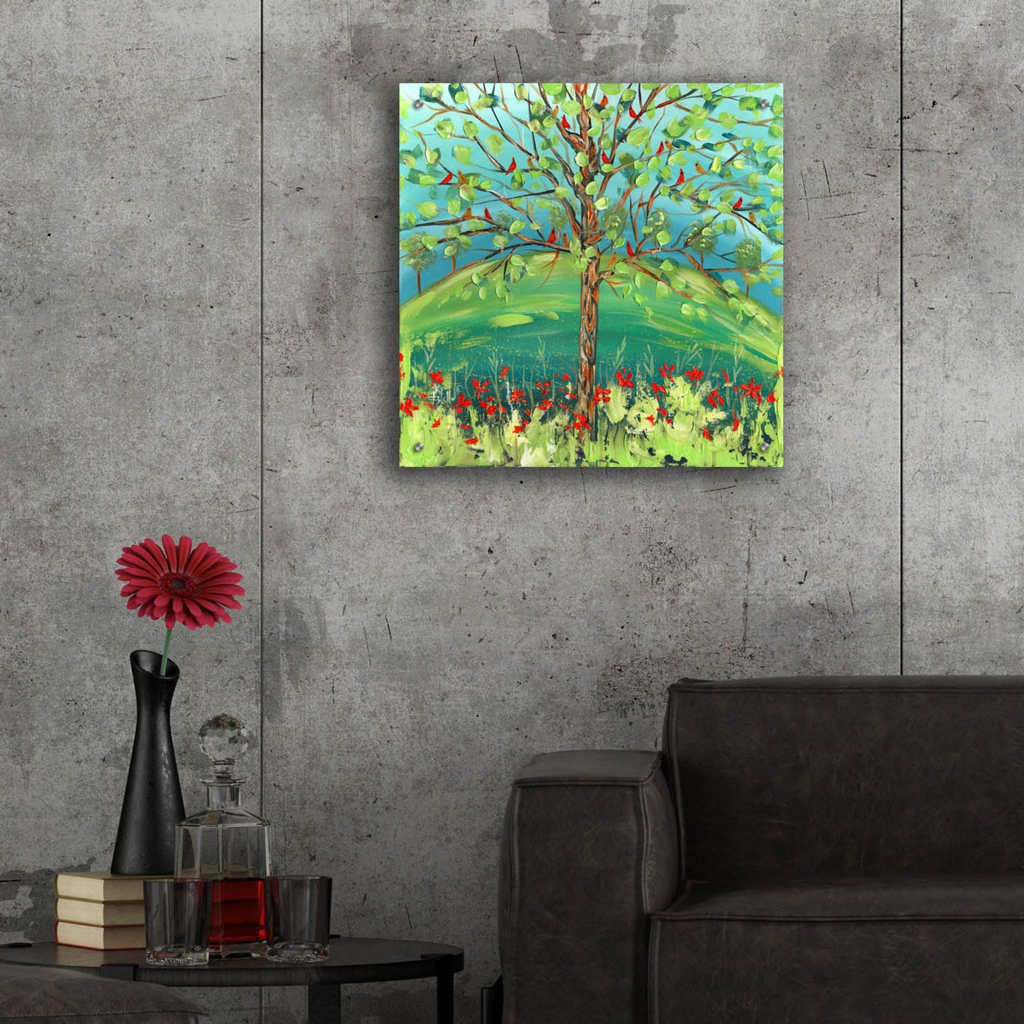 Epic Art 'Family Tree' by Estelle Grengs, Acrylic Glass Wall Art,24x24