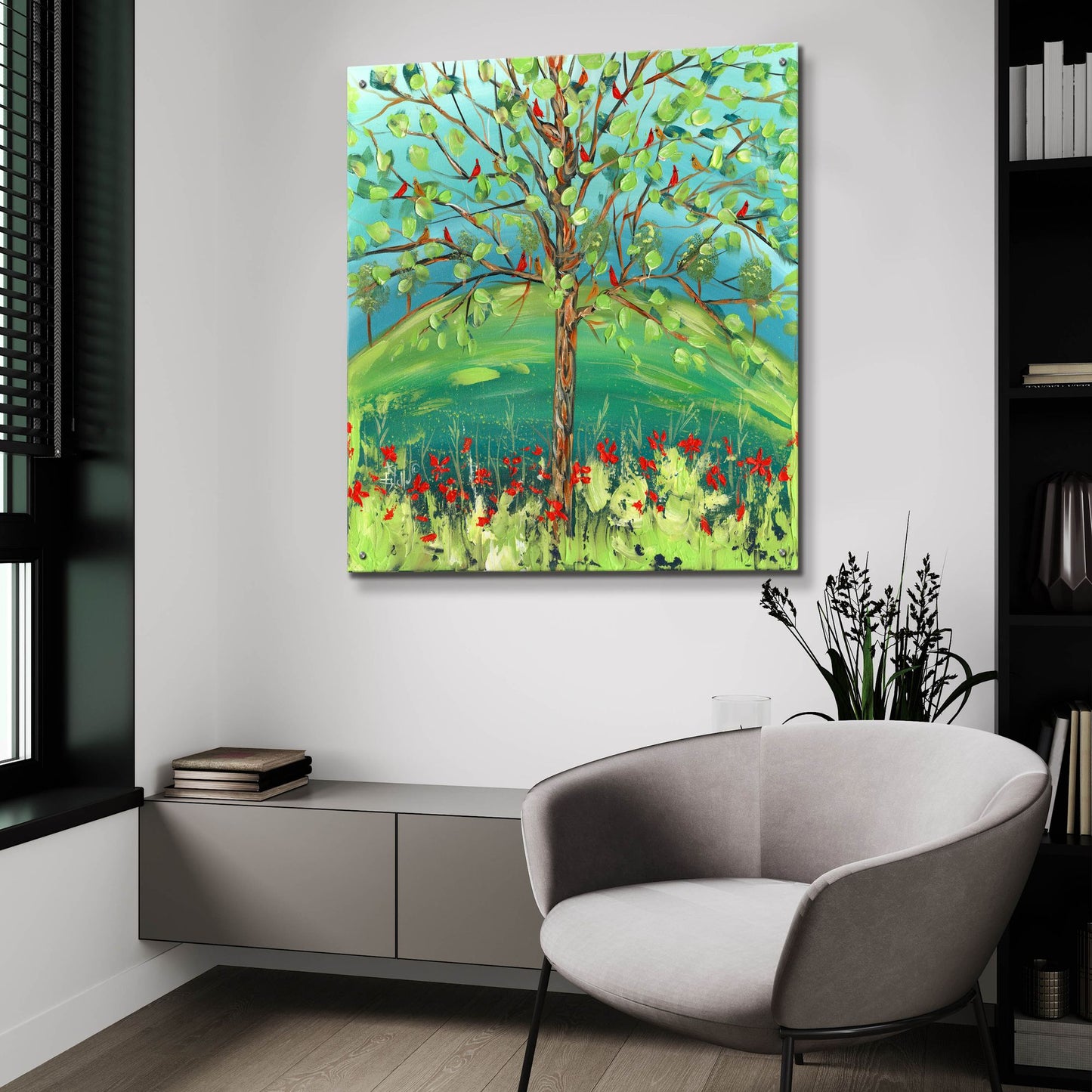 Epic Art 'Family Tree' by Estelle Grengs, Acrylic Glass Wall Art,36x36