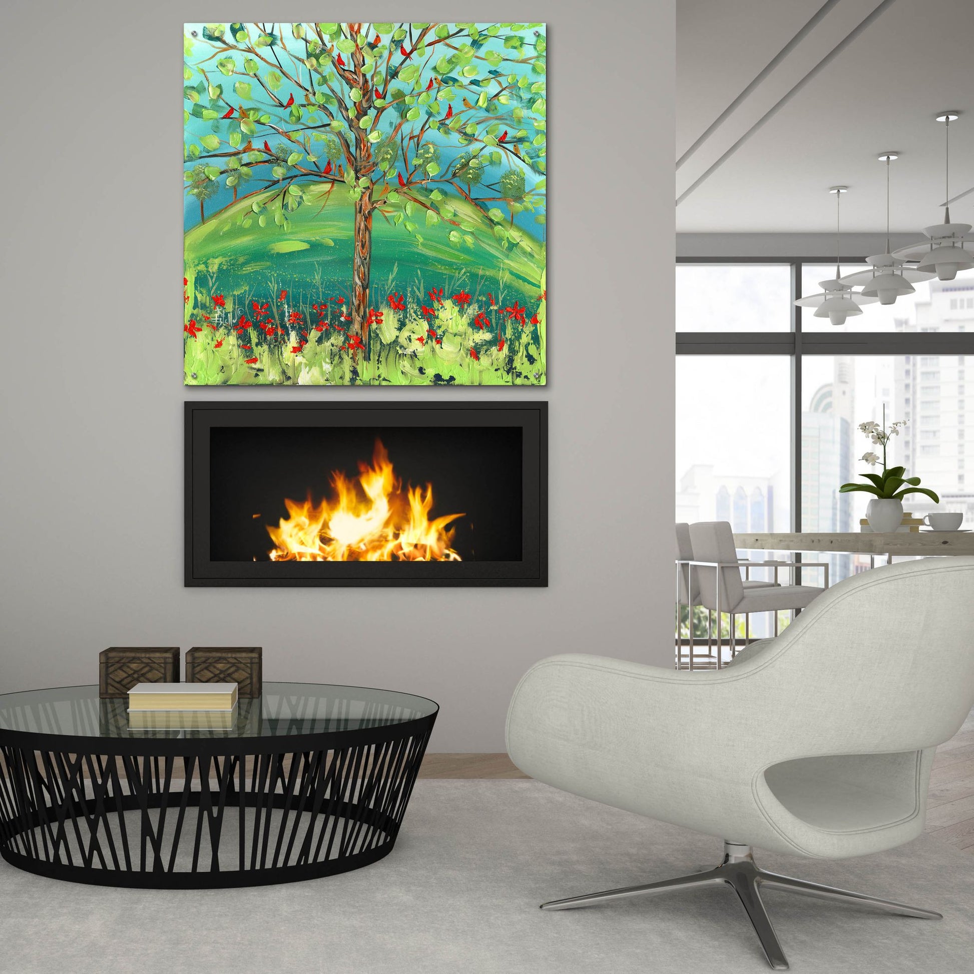 Epic Art 'Family Tree' by Estelle Grengs, Acrylic Glass Wall Art,36x36