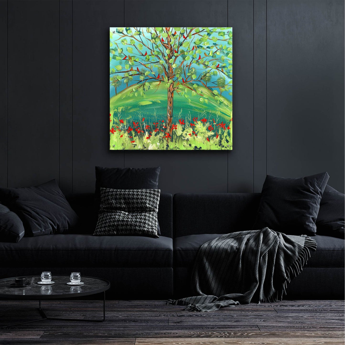 Epic Art 'Family Tree' by Estelle Grengs, Acrylic Glass Wall Art,36x36