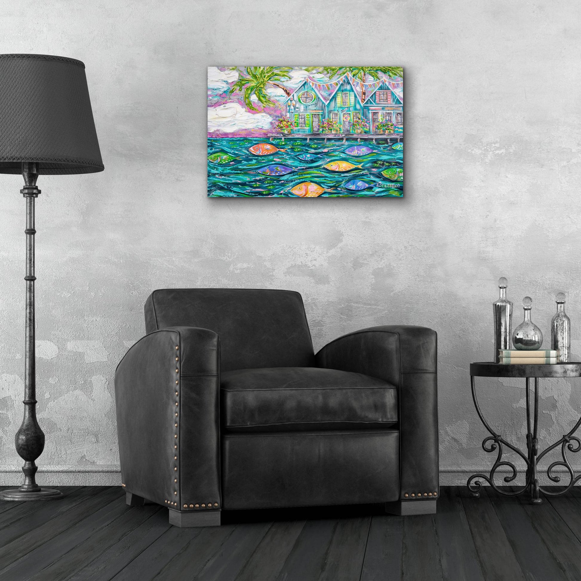 Epic Art 'Dock Of The Bay' by Estelle Grengs, Acrylic Glass Wall Art,24x16