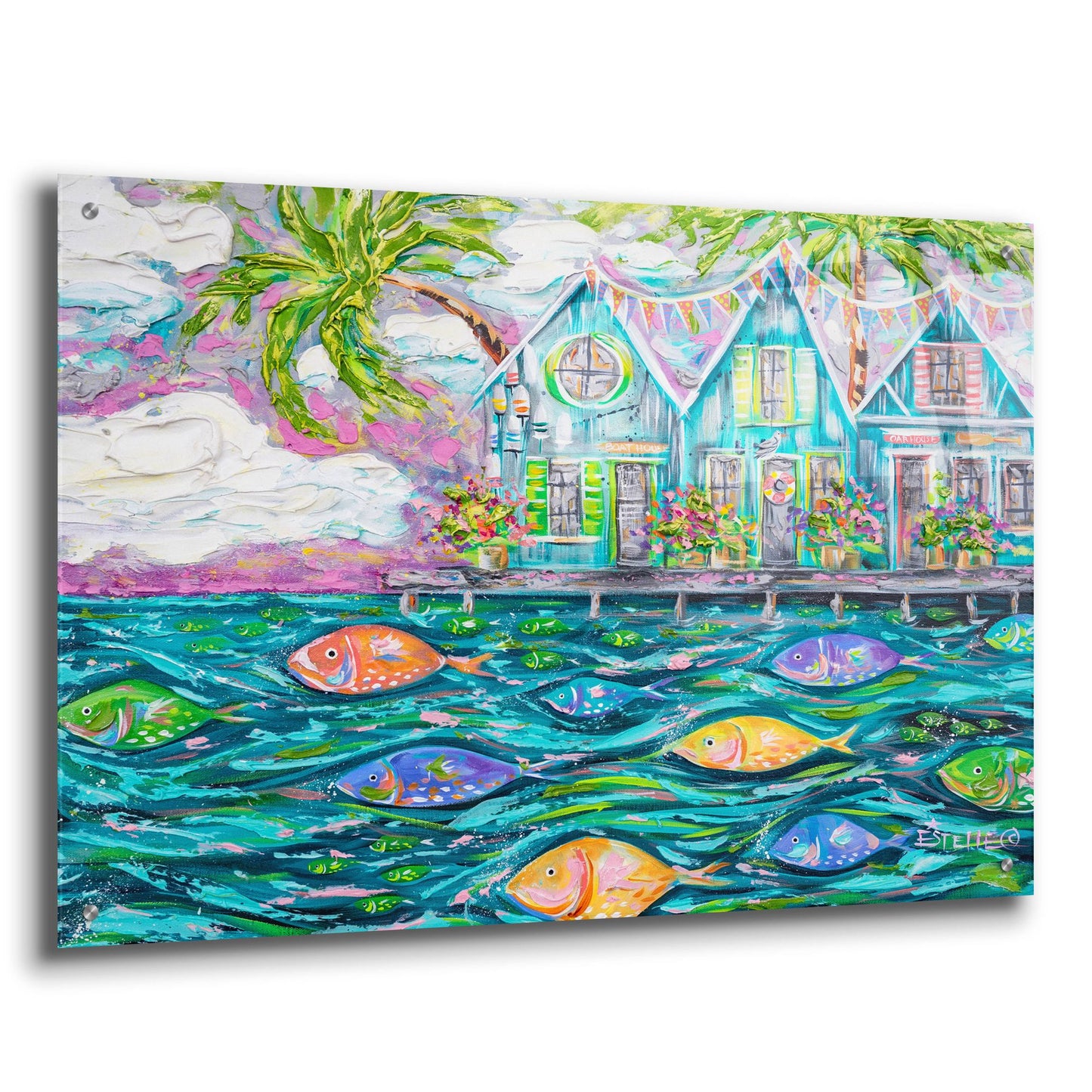 Epic Art 'Dock Of The Bay' by Estelle Grengs, Acrylic Glass Wall Art,36x24