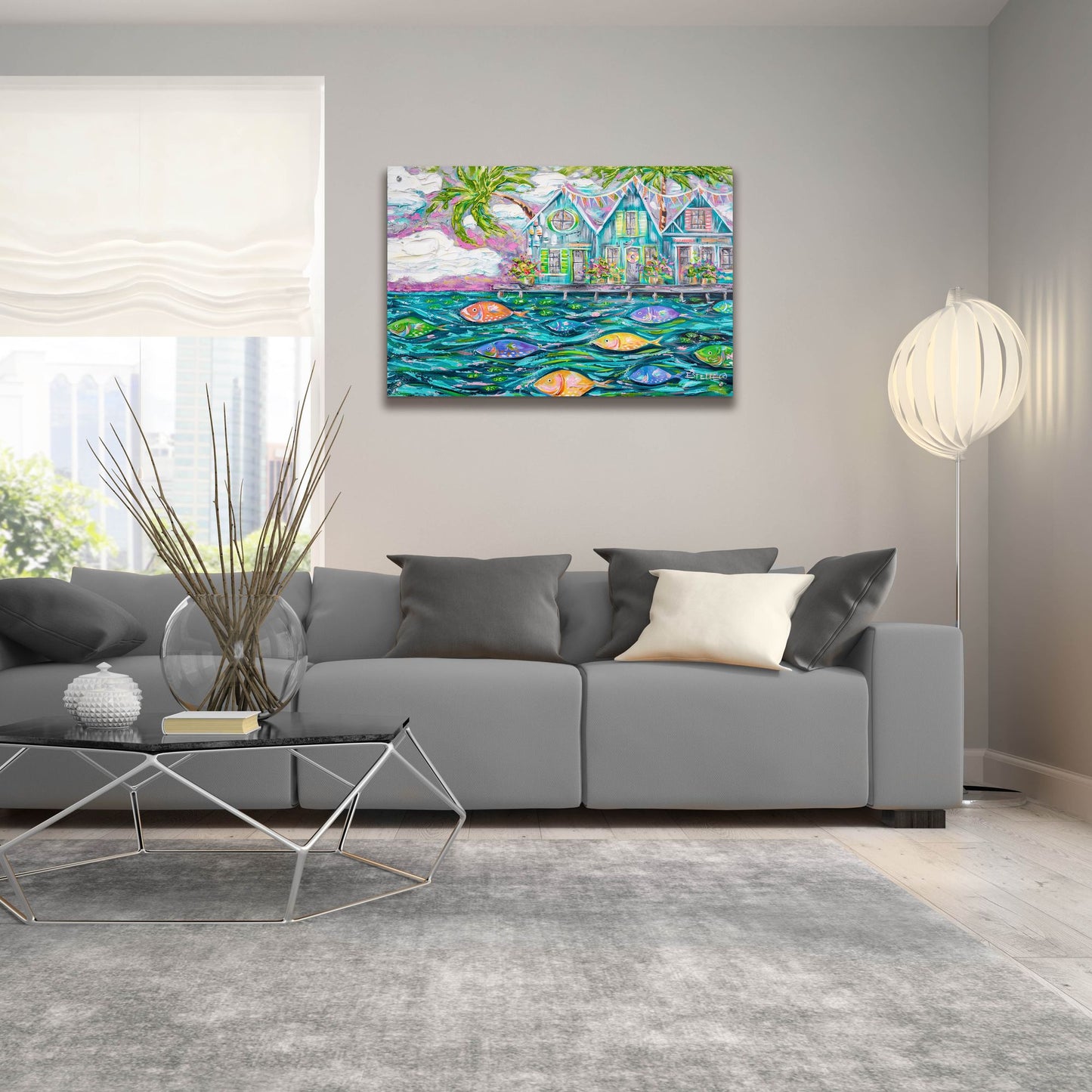 Epic Art 'Dock Of The Bay' by Estelle Grengs, Acrylic Glass Wall Art,36x24