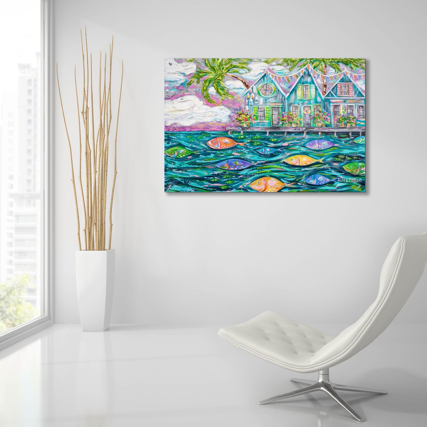 Epic Art 'Dock Of The Bay' by Estelle Grengs, Acrylic Glass Wall Art,36x24