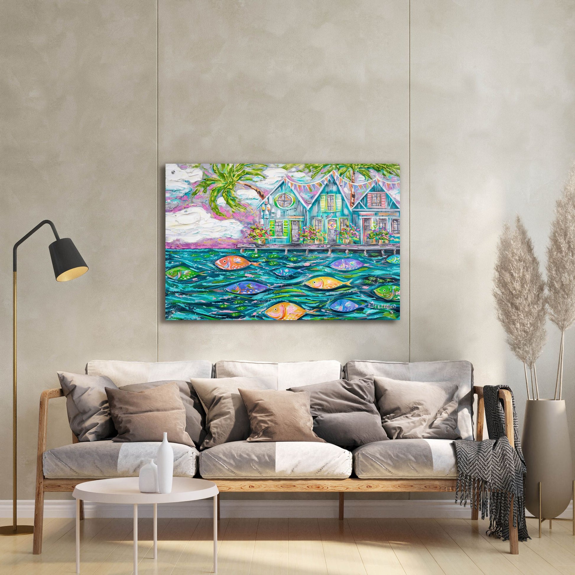 Epic Art 'Dock Of The Bay' by Estelle Grengs, Acrylic Glass Wall Art,36x24