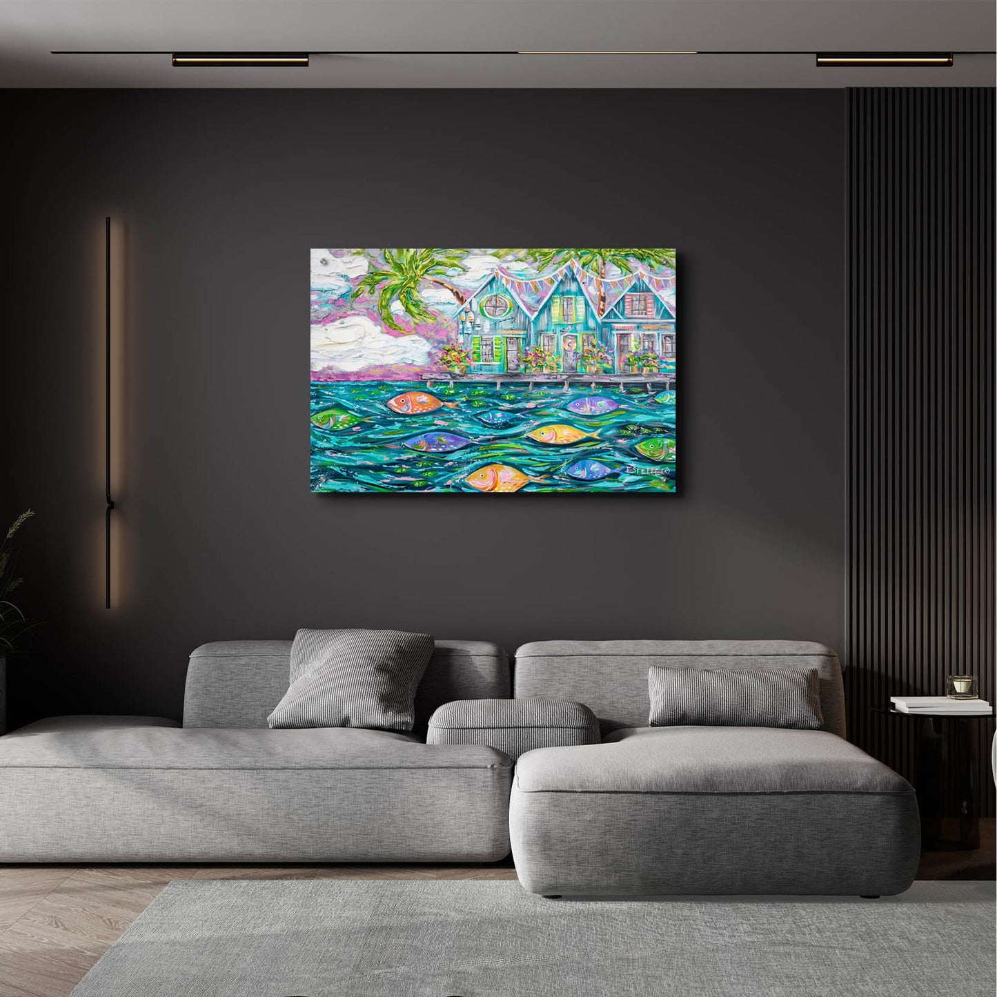 Epic Art 'Dock Of The Bay' by Estelle Grengs, Acrylic Glass Wall Art,36x24