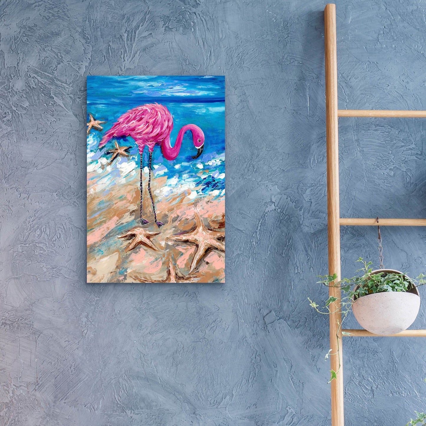 Epic Art 'Flamingo of Bonaire' by Estelle Grengs, Acrylic Glass Wall Art,16x24