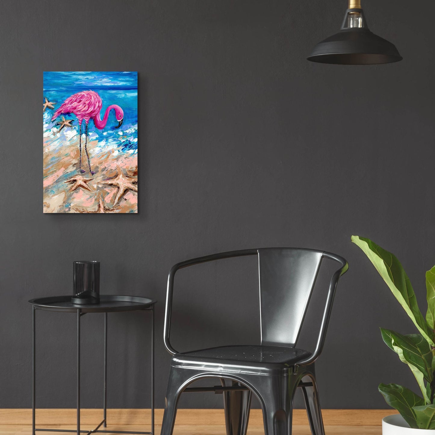 Epic Art 'Flamingo of Bonaire' by Estelle Grengs, Acrylic Glass Wall Art,16x24