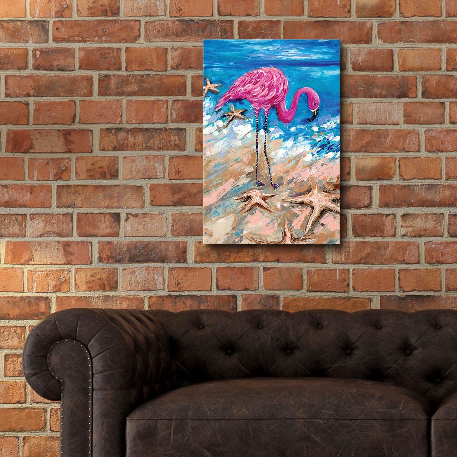 Epic Art 'Flamingo of Bonaire' by Estelle Grengs, Acrylic Glass Wall Art,16x24