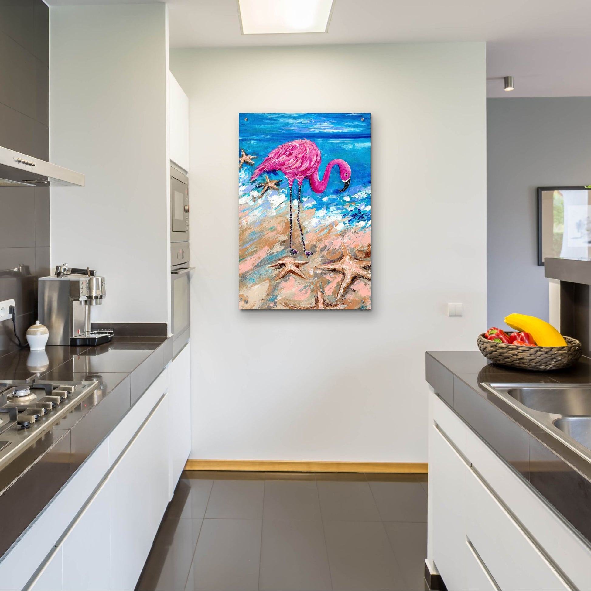 Epic Art 'Flamingo of Bonaire' by Estelle Grengs, Acrylic Glass Wall Art,24x36