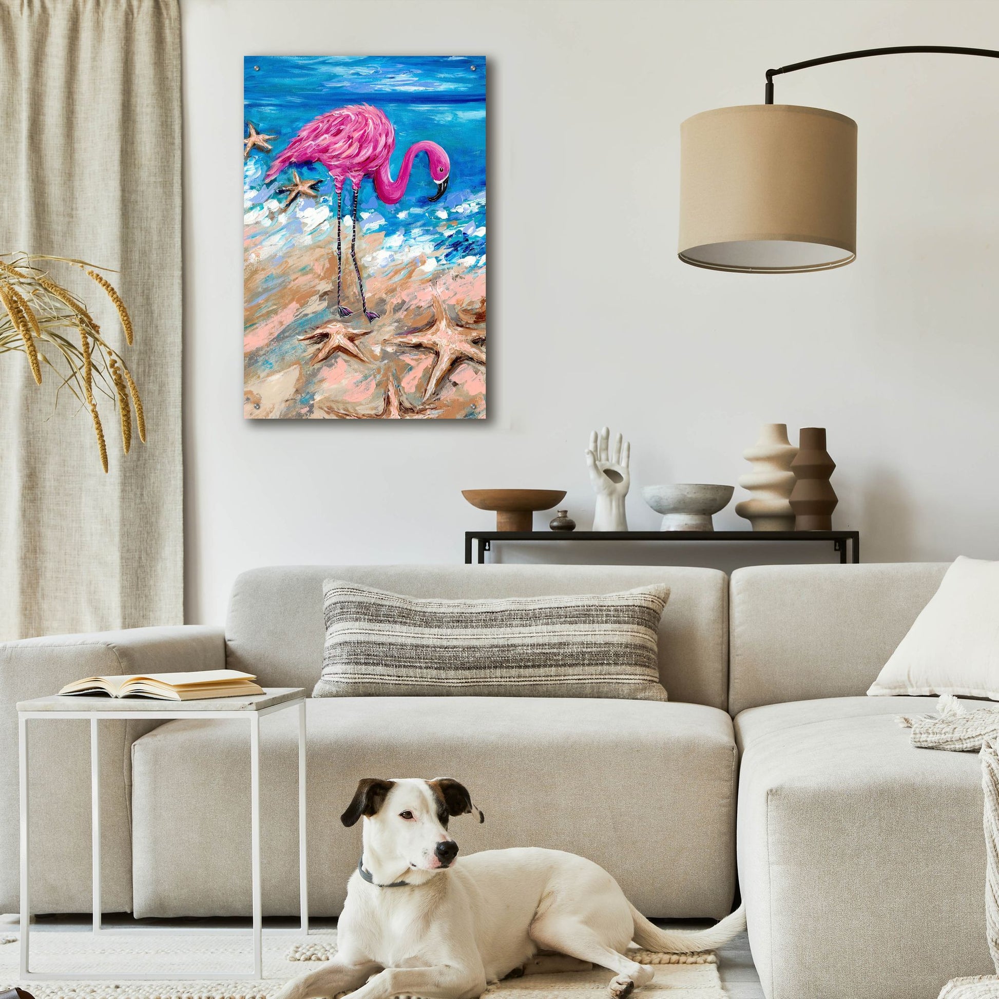 Epic Art 'Flamingo of Bonaire' by Estelle Grengs, Acrylic Glass Wall Art,24x36