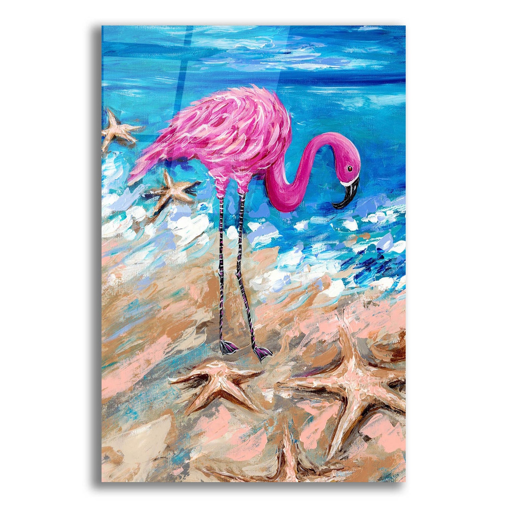 Epic Art 'Flamingo of Bonaire' by Estelle Grengs, Acrylic Glass Wall Art