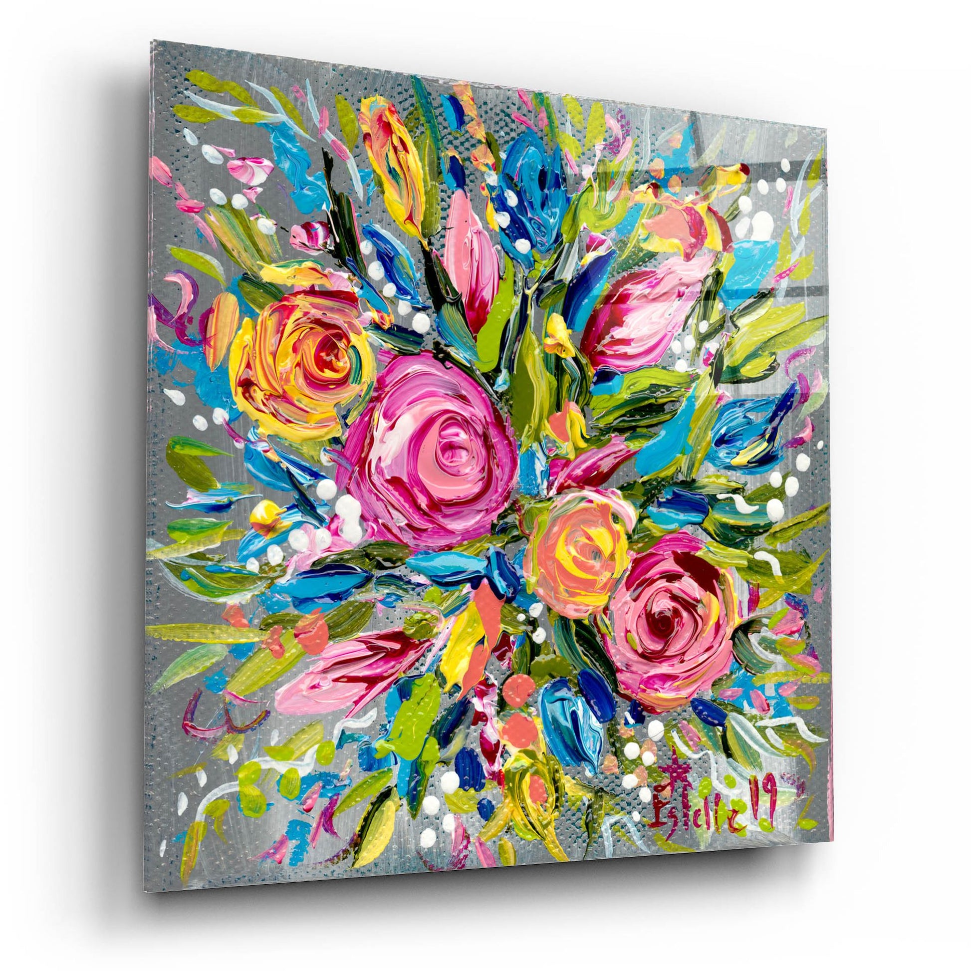 Epic Art 'Spring Bouquet' by Estelle Grengs, Acrylic Glass Wall Art,12x12