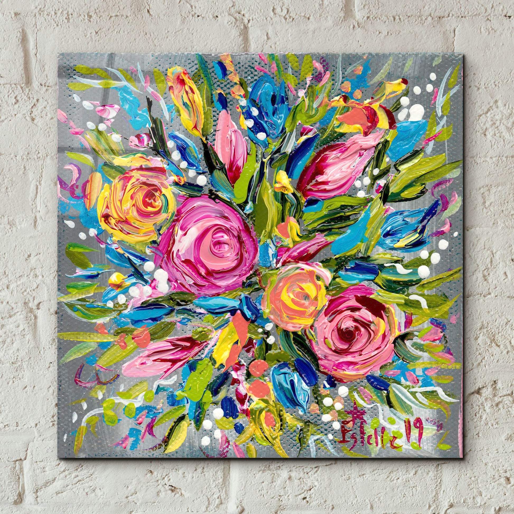 Epic Art 'Spring Bouquet' by Estelle Grengs, Acrylic Glass Wall Art,12x12