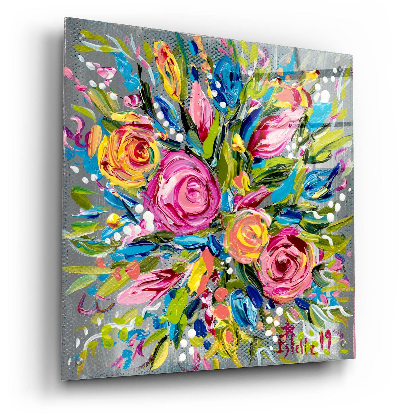 Epic Art 'Spring Bouquet' by Estelle Grengs, Acrylic Glass Wall Art,24x24