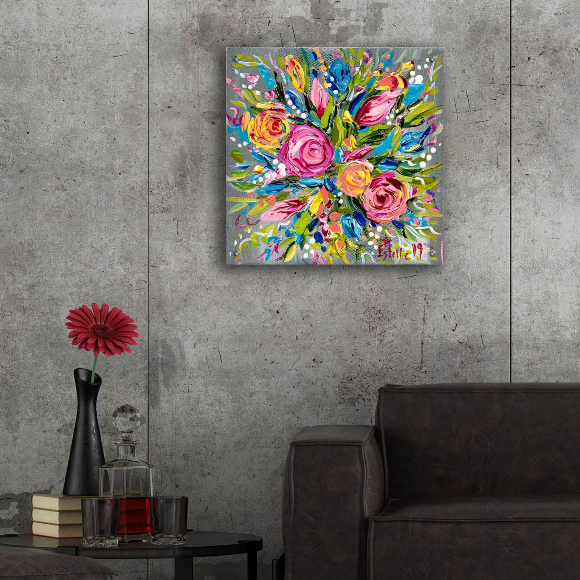 Epic Art 'Spring Bouquet' by Estelle Grengs, Acrylic Glass Wall Art,24x24