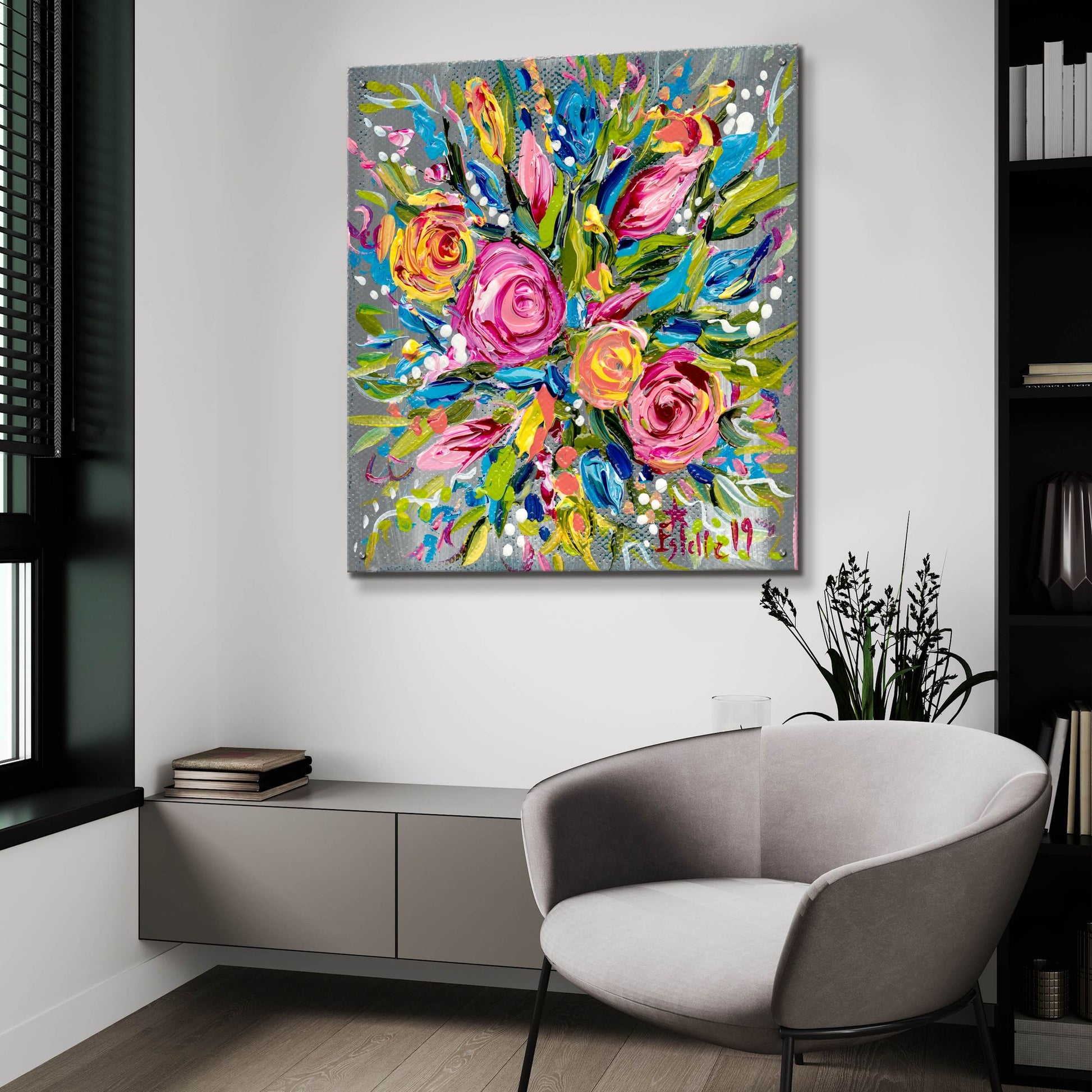 Epic Art 'Spring Bouquet' by Estelle Grengs, Acrylic Glass Wall Art,36x36