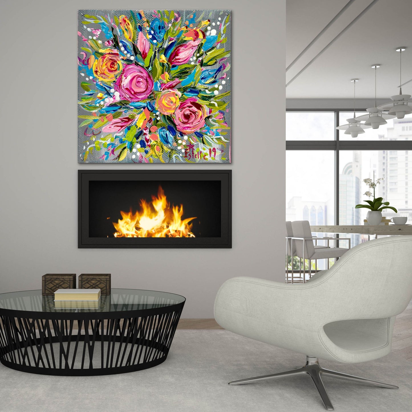 Epic Art 'Spring Bouquet' by Estelle Grengs, Acrylic Glass Wall Art,36x36