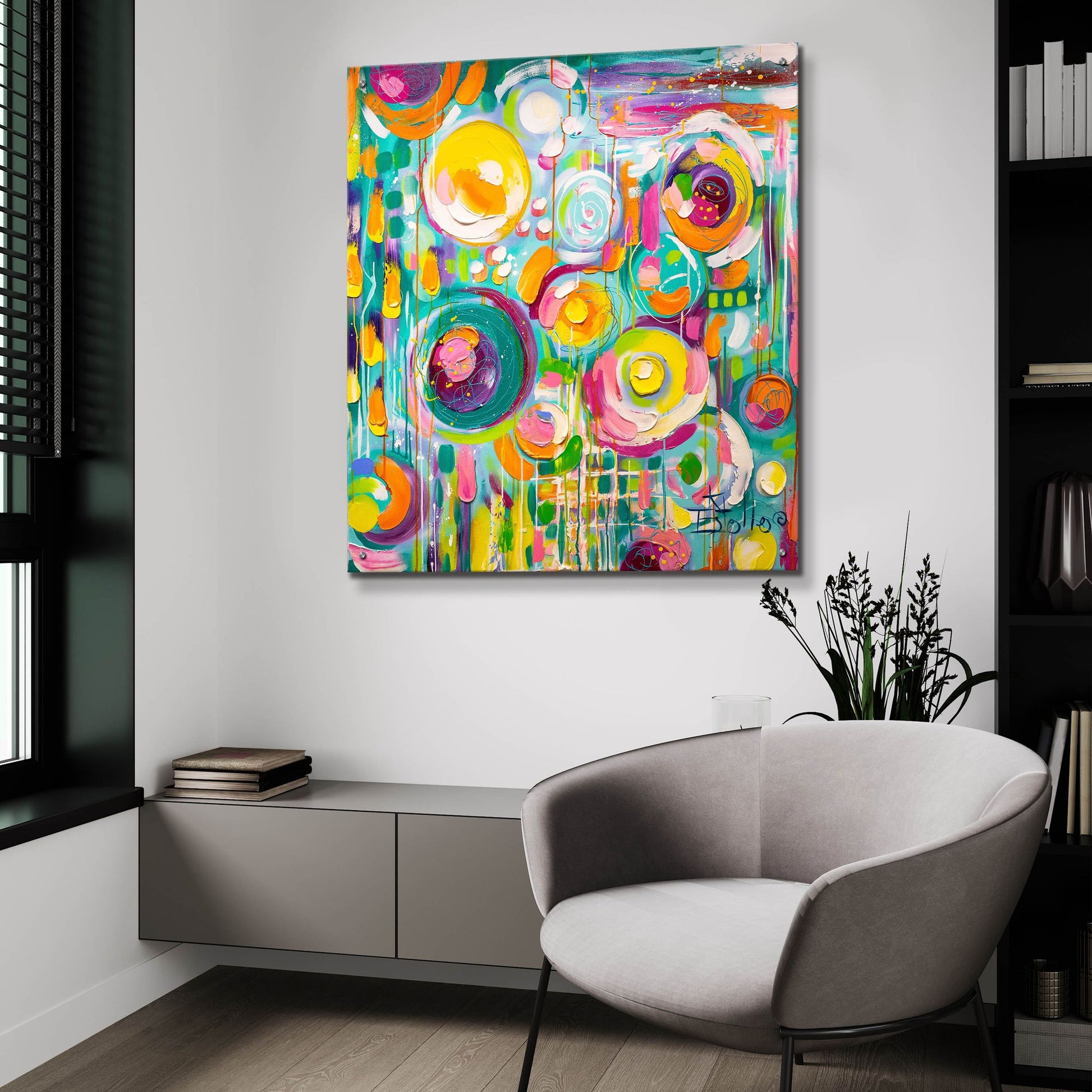 Epic Art 'Hard Candy' by Estelle Grengs, Acrylic Glass Wall Art,36x36