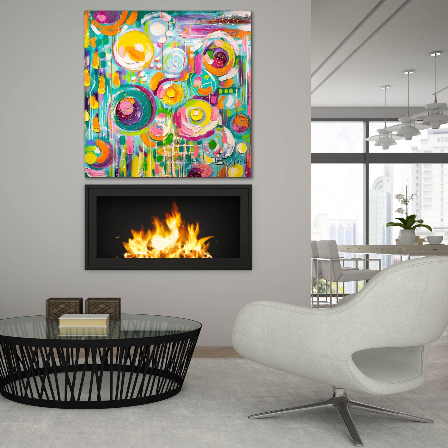 Epic Art 'Hard Candy' by Estelle Grengs, Acrylic Glass Wall Art,36x36