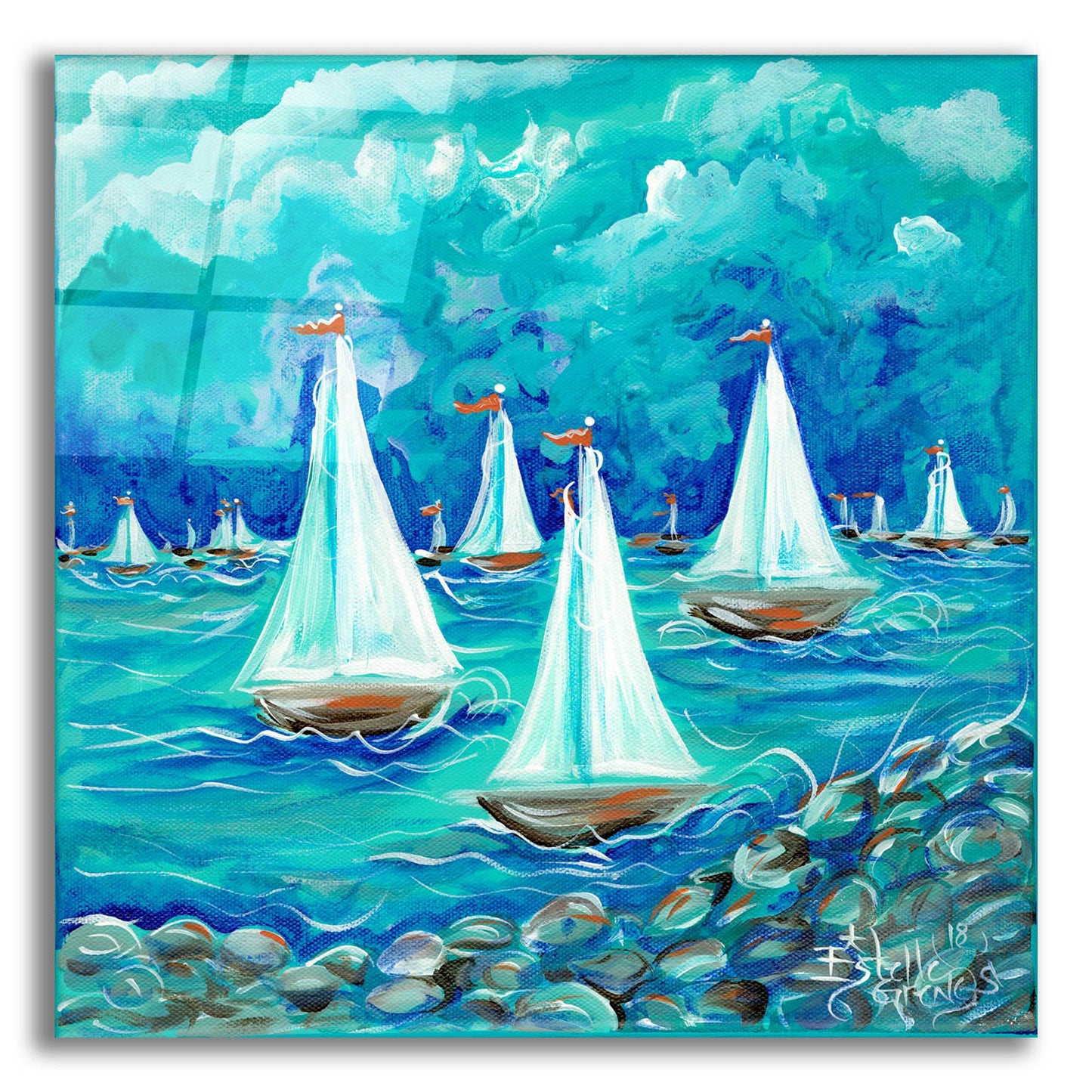 Epic Art 'Sailing' by Estelle Grengs, Acrylic Glass Wall Art