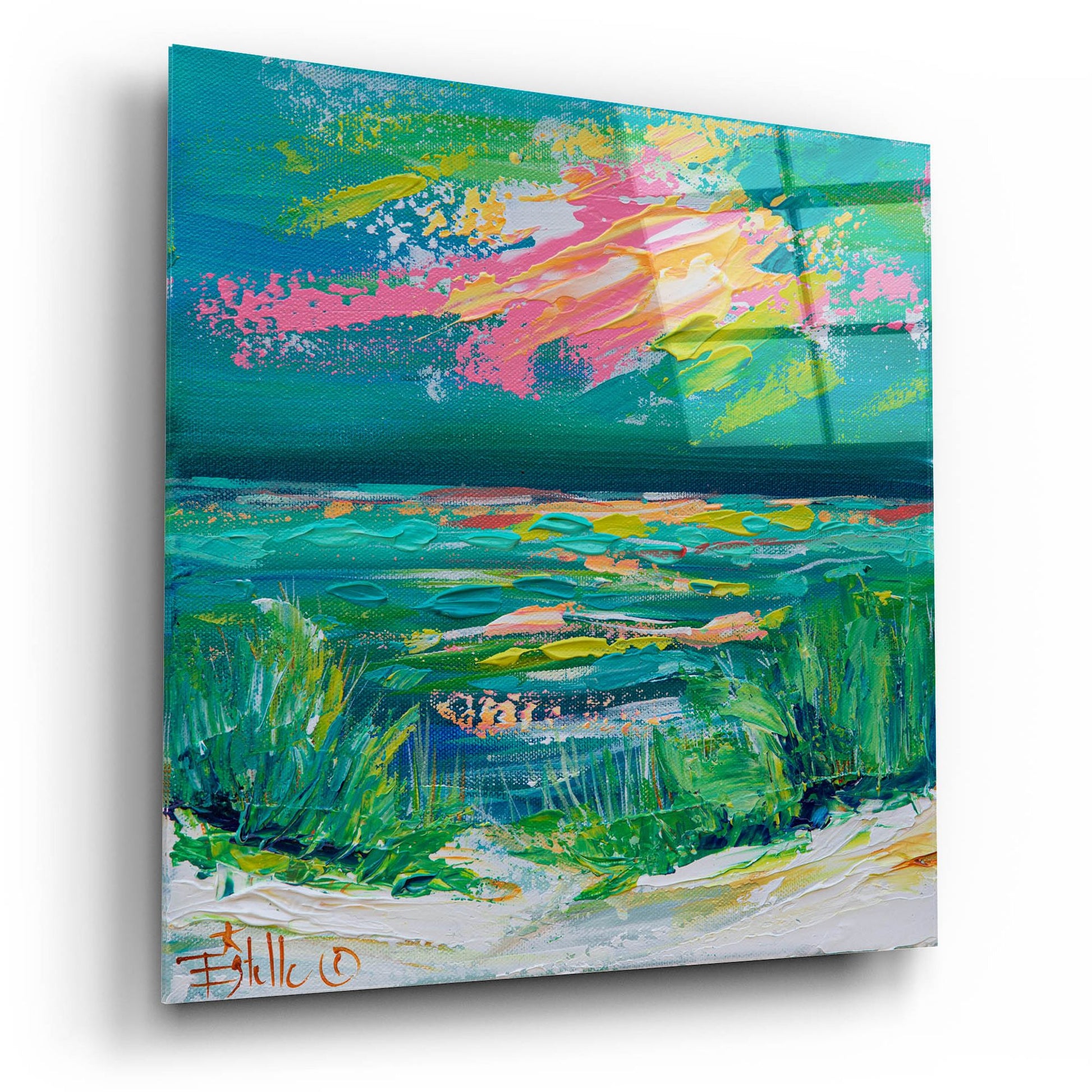 Epic Art 'Colorful Coast' by Estelle Grengs, Acrylic Glass Wall Art,12x12