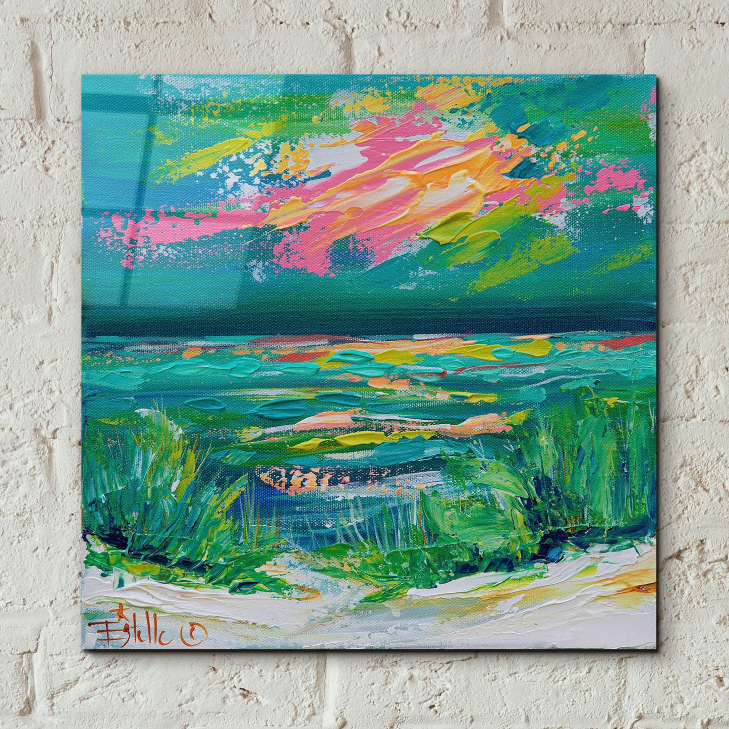 Epic Art 'Colorful Coast' by Estelle Grengs, Acrylic Glass Wall Art,12x12