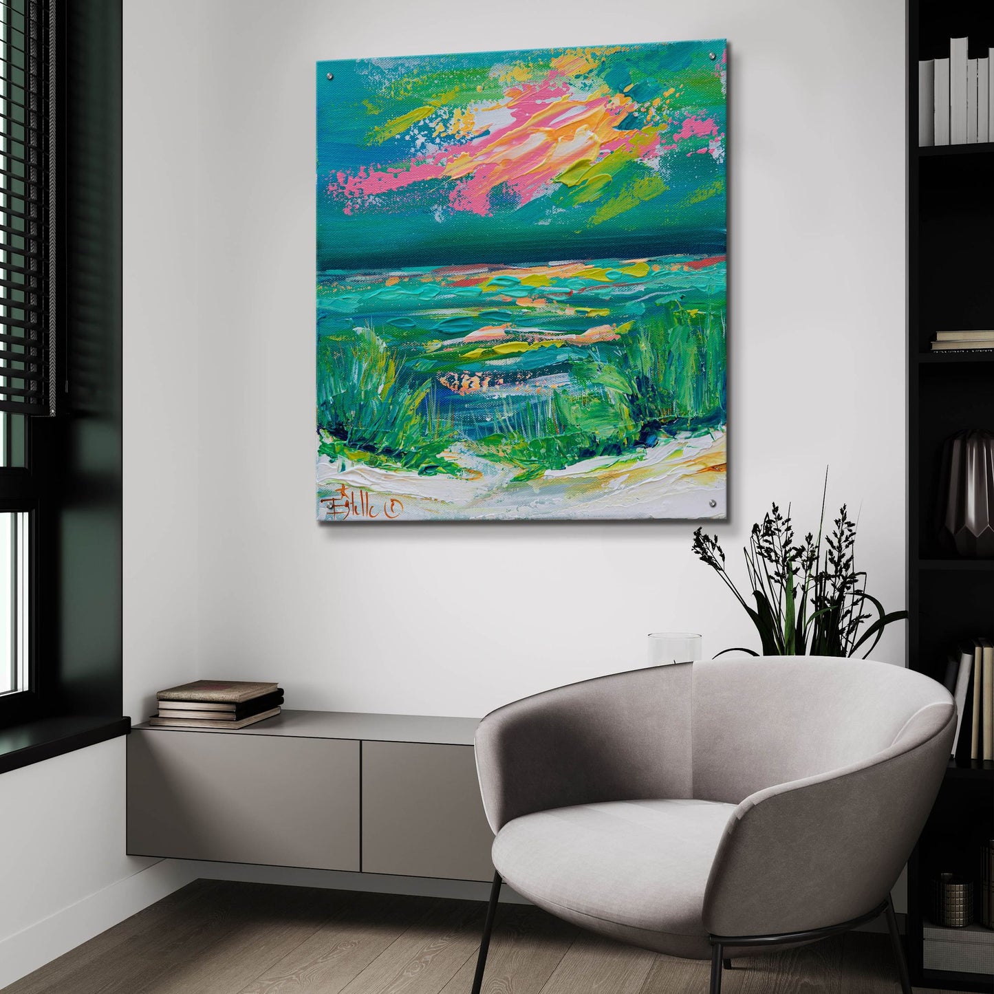 Epic Art 'Colorful Coast' by Estelle Grengs, Acrylic Glass Wall Art,36x36